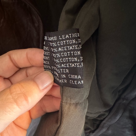 Johnson & Murphy lined lamb leather coat retail $2200 free Fendi Burberry scarf - Picture 10 of 10